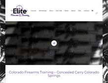 Tablet Screenshot of elitefirearmsandtraining.com